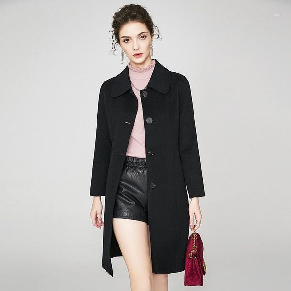 winter woman coats 2020 autumn high-end solid color double-sided cashmere coat slim slimming 100% wool coat female wool jacket1, Black
winter woman coats 2020 autumn high-end solid color double-sided cashmere coat slim slimming 100% wool coat female wool jacket1, Black