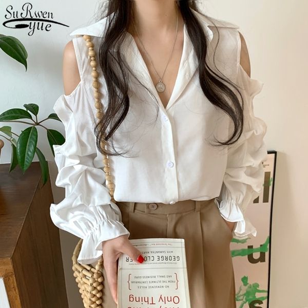 autumn casual long sleeve women shirt off-shoulder puff sleeve shirt office lady cardigan women blouses blusas 10569 y200828, White
autumn casual long sleeve women shirt off-shoulder puff sleeve shirt office lady cardigan women blouses blusas 10569 y200828, White