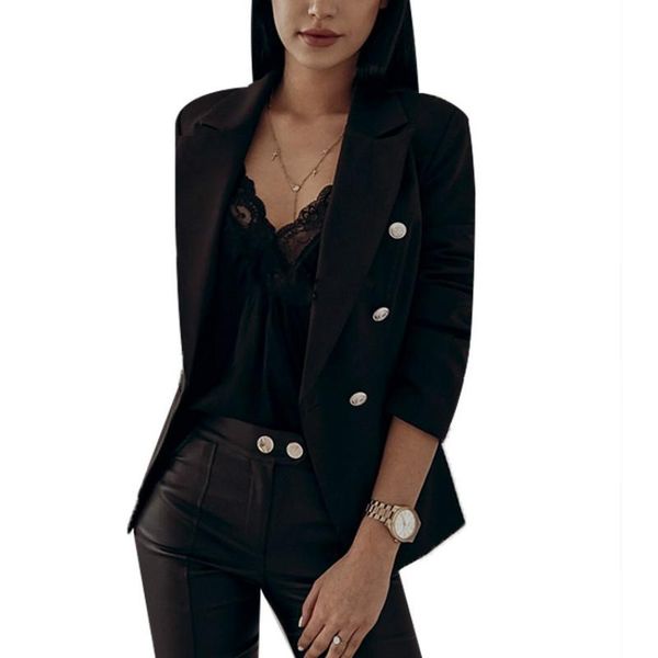 autumn and winter ladies office professional temperament suit jacket solid color casual long-sleeved commuter popular clothing, White;black
autumn and winter ladies office professional temperament suit jacket solid color casual long-sleeved commuter popular clothing, White;black