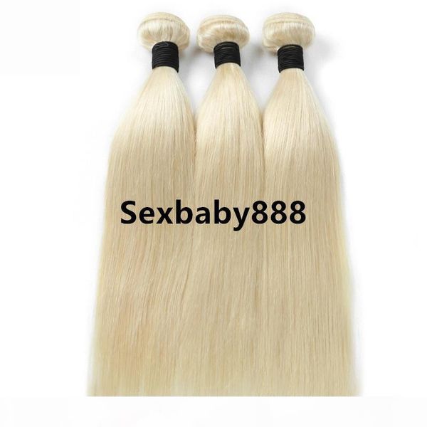 14inch-24inch 100% remy virgin brazilian straight hair weave human hair extensions weft 100g pc color 613, Black