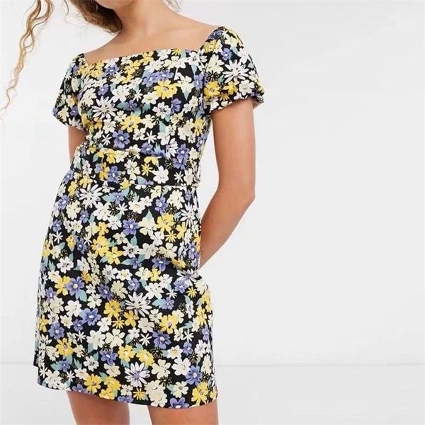 fashion women floral print dress 2020 summer fashion ladies dresses with belt female square collar dress girls chic elegant1, Black;gray
fashion women floral print dress 2020 summer fashion ladies dresses with belt female square collar dress girls chic elegant1, Black;gray