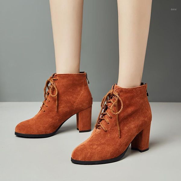 ymechic fashion suede high heel womens boots lace up black brown ladies shoes plus size woman booties cross tie ankle boots 20201
ymechic fashion suede high heel womens boots lace up black brown ladies shoes plus size woman booties cross tie ankle boots 20201