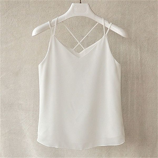 casual summer chiffon sweater chemise female with no upper back, sleeveless women's and blouses qgzu, White
casual summer chiffon sweater chemise female with no upper back, sleeveless women's and blouses qgzu, White