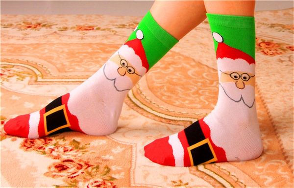 New Cartoon Santa Claus Snowman Bear Sock Decorations Indoor Christmas Tree Snowflake Stockings Party Supplies#979