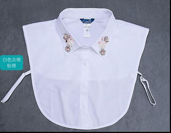 2021 cute style fashion choker neck lapel beaded ladies blouse collier femme solid cotton fake collar, White
2021 cute style fashion choker neck lapel beaded ladies blouse collier femme solid cotton fake collar, White