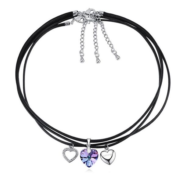 chokers heart shape multi layer necklace made with austrian crystal for women summer beach jewellery fashion chocker bijoux, Golden;silver
chokers heart shape multi layer necklace made with austrian crystal for women summer beach jewellery fashion chocker bijoux, Golden;silver