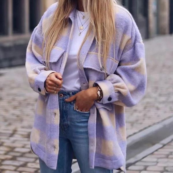 2020 women spring fashion warm cotton long za jacket female casual purple plaid long outwear chic lady single breasted shirts, Black;brown
2020 women spring fashion warm cotton long za jacket female casual purple plaid long outwear chic lady single breasted shirts, Black;brown
