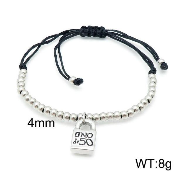 fashion women men silver color gold stainless steel round lock uno de50 weave black weave rope ball bead bracelet jewelry, Golden;silver
fashion women men silver color gold stainless steel round lock uno de50 weave black weave rope ball bead bracelet jewelry, Golden;silver