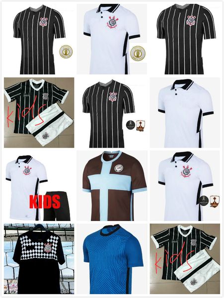 

20 21 corinthians soccer jerseys 2020 2021 corinthian camisetas home away gil ronaldo jadson fagner pedrinho football shirt thailand quality, Black;yellow