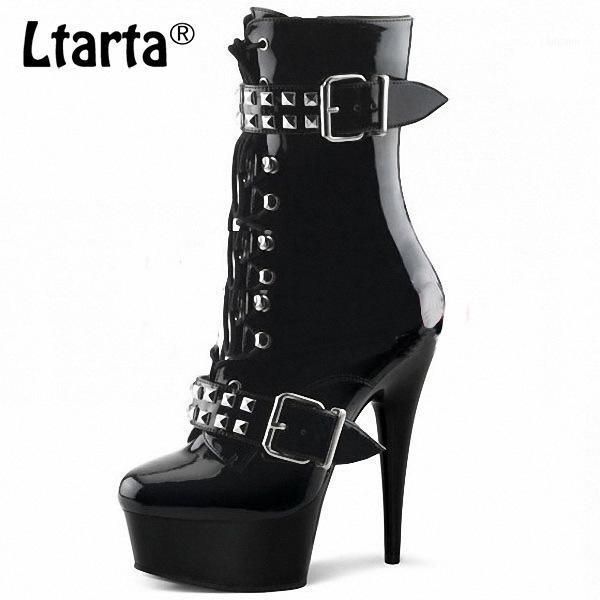 ltarta rivet belt buckle knight boots women 15cm fine high heel waterproof table nightclub shoes short boot tide lyp-c-126-11, Black
ltarta rivet belt buckle knight boots women 15cm fine high heel waterproof table nightclub shoes short boot tide lyp-c-126-11, Black