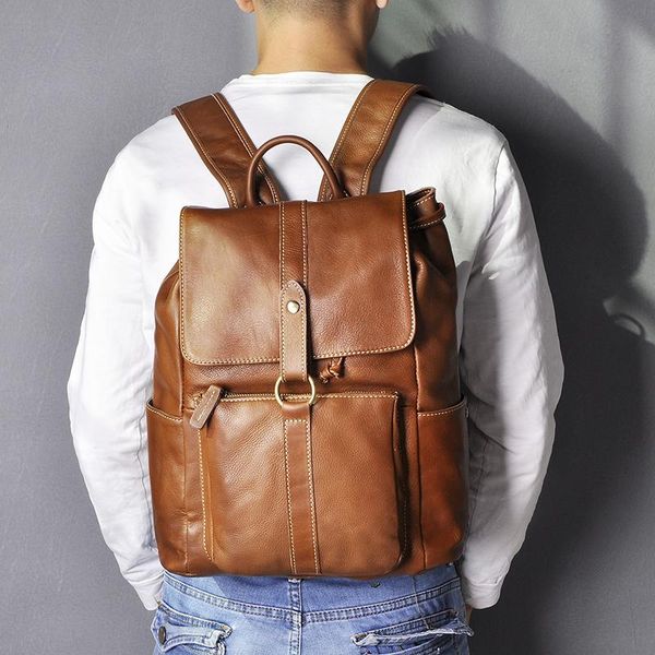 new quality leather design university student school book bag male fashion daypack backpack travel lapbag men 6163
new quality leather design university student school book bag male fashion daypack backpack travel lapbag men 6163