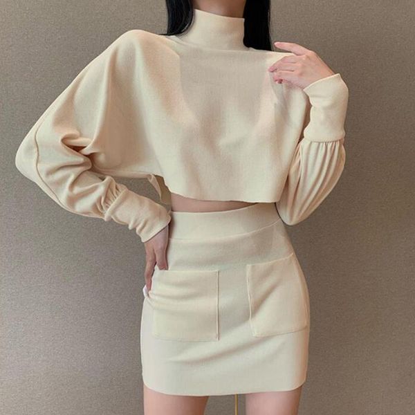 khaki 2020 women autumn turtneck long sleeve shirt fashion crop and bodycon skirt bottom suit two piece sets outfit, Gray
khaki 2020 women autumn turtneck long sleeve shirt fashion crop and bodycon skirt bottom suit two piece sets outfit, Gray