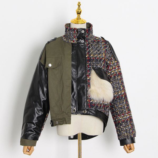 oversized winter clothes patchwork fur jacket women turtleneck large size asymmetrical thick coats female 2020 casual fashion clothes, Black
oversized winter clothes patchwork fur jacket women turtleneck large size asymmetrical thick coats female 2020 casual fashion clothes, Black
