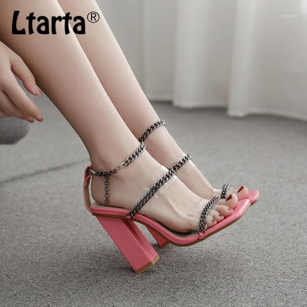 ltarta women's high heels 2020 summer new chain square head hollow high heel buckle large size female sandals zl1, Black
ltarta women's high heels 2020 summer new chain square head hollow high heel buckle large size female sandals zl1, Black