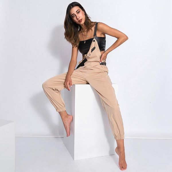 jiezuofang high street zipper pockets khaki long jumpsuit women 2019 sleeveless adjusted strap high waist cotton fashion rompers1, Black;white
jiezuofang high street zipper pockets khaki long jumpsuit women 2019 sleeveless adjusted strap high waist cotton fashion rompers1, Black;white