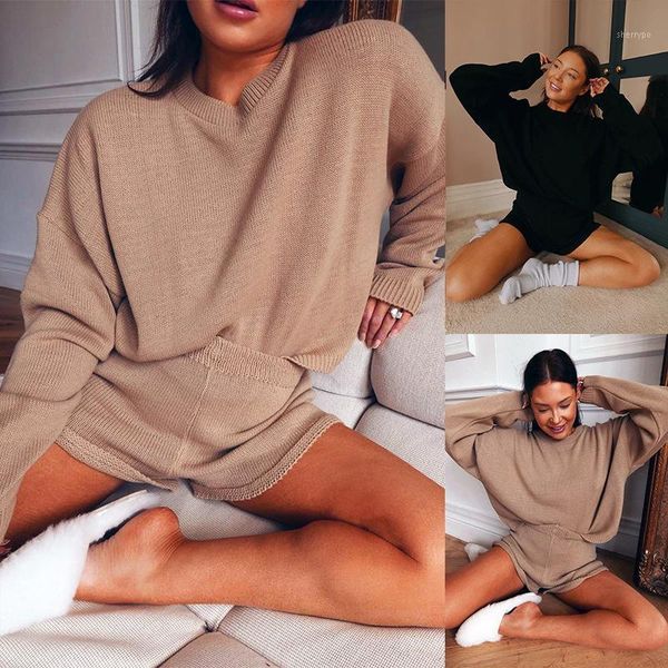 autumn woman's two pieces sets solid casual knitted sets jumpsuits overalls for woman o-neck long sleeve pullover shorts new20201, Gray
autumn woman's two pieces sets solid casual knitted sets jumpsuits overalls for woman o-neck long sleeve pullover shorts new20201, Gray