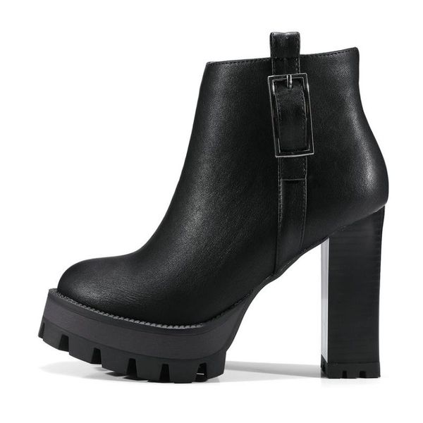 qutaa 2020 women ankle boots zipper square high heel round toe westrn style platform all match women motorcycle boots size 34-39, Black
qutaa 2020 women ankle boots zipper square high heel round toe westrn style platform all match women motorcycle boots size 34-39, Black