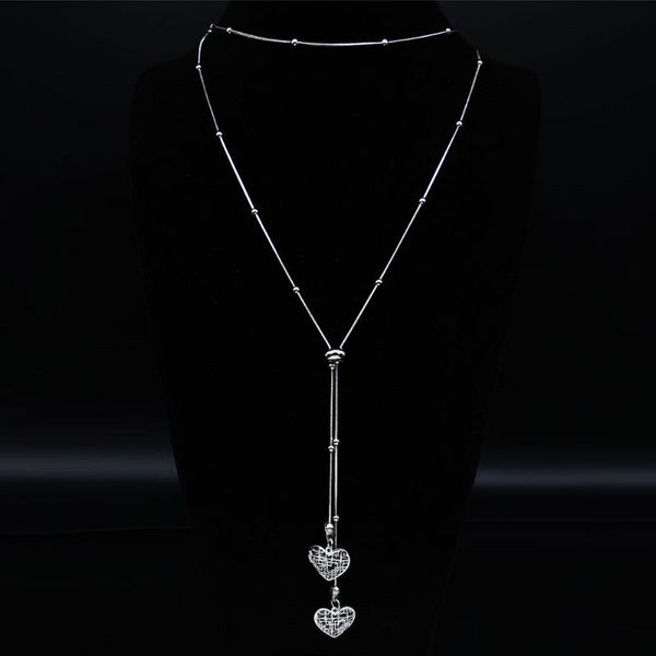 2020 new stainless steel long necklace for women silver color heart necklaces jewelry collares largos n20230
2020 new stainless steel long necklace for women silver color heart necklaces jewelry collares largos n20230
