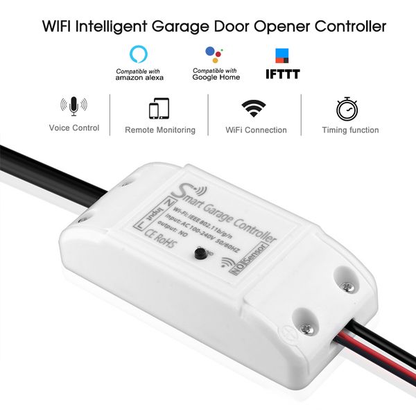 wifi smart garage door smart life app remote control open close monitor compatible with alexa echo google home no hub require
wifi smart garage door smart life app remote control open close monitor compatible with alexa echo google home no hub require