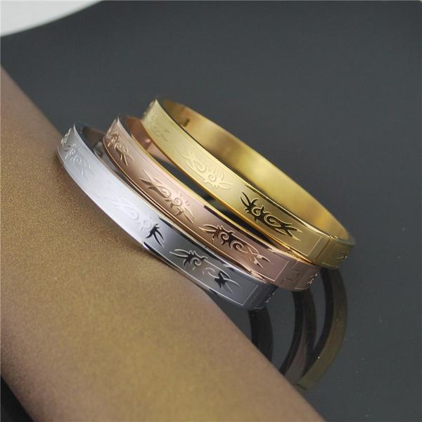 bangle classical gold color stainless steel bracelets for women 2021 china ethnic flower pattern bangles men friendship jewelry gift, Black
bangle classical gold color stainless steel bracelets for women 2021 china ethnic flower pattern bangles men friendship jewelry gift, Black