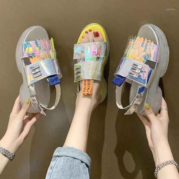 2020 summer new platform sandals for women open toe reflective color women's sandals womens platform wedge shoes fashion sandal1, Black
2020 summer new platform sandals for women open toe reflective color women's sandals womens platform wedge shoes fashion sandal1, Black