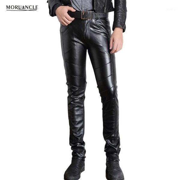 men's pants wholesale- moruancle men's black leather super skinny motorcycle biker faux trousers joggers for male size 28-361
men's pants wholesale- moruancle men's black leather super skinny motorcycle biker faux trousers joggers for male size 28-361