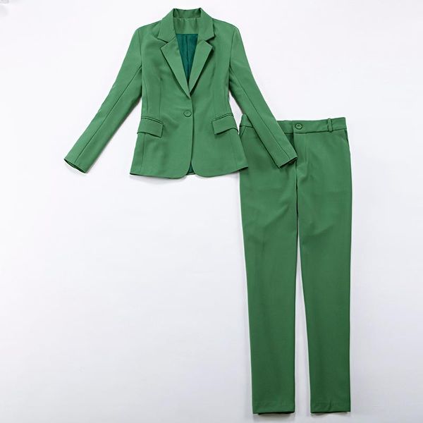 women's two piece pants small suit female temperament formal suits fashion casual autumn and winter green jacket professional wear kore, White
women's two piece pants small suit female temperament formal suits fashion casual autumn and winter green jacket professional wear kore, White