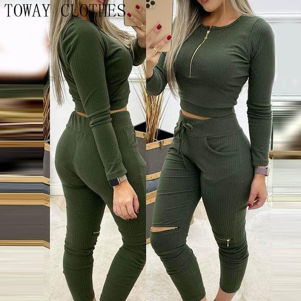 women long sleeve zipper design ribbed crop & high waist cutout pants set1, Gray
women long sleeve zipper design ribbed crop & high waist cutout pants set1, Gray