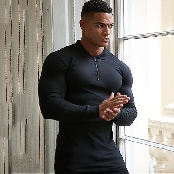 men's polos mens shirt brand solid fitness shirts camisa masculina cotton long sleeve hombre gym bodybuilding, White;black
men's polos mens shirt brand solid fitness shirts camisa masculina cotton long sleeve hombre gym bodybuilding, White;black