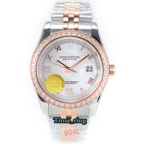 n9 version m126303-0019 white dial rose gold diamond bezel eta2836 automatic mechanical movement mens watch 904l steel band brand watch, Slivery;brown
n9 version m126303-0019 white dial rose gold diamond bezel eta2836 automatic mechanical movement mens watch 904l steel band brand watch, Slivery;brown