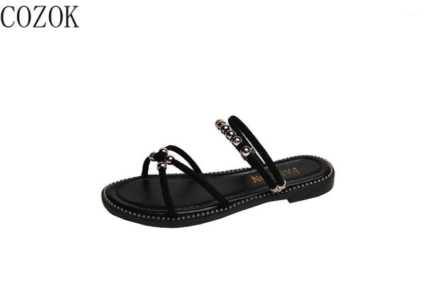 fashion women's slippers casual all-match one shoetwo wear trendy women's slippers cross vamp beaded decorative shoes1, Black
fashion women's slippers casual all-match one shoetwo wear trendy women's slippers cross vamp beaded decorative shoes1, Black