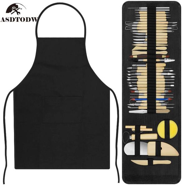 professional hand tool sets arts crafts clay sculpting tools 43 pcs pottery & ceramics modeling carving kit with apron cloth
professional hand tool sets arts crafts clay sculpting tools 43 pcs pottery & ceramics modeling carving kit with apron cloth