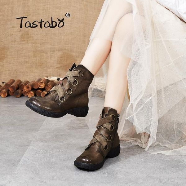boots tastabo genuine leather ladies ankle brown black s88901 low heel wear bottom daily women's retro style1
boots tastabo genuine leather ladies ankle brown black s88901 low heel wear bottom daily women's retro style1