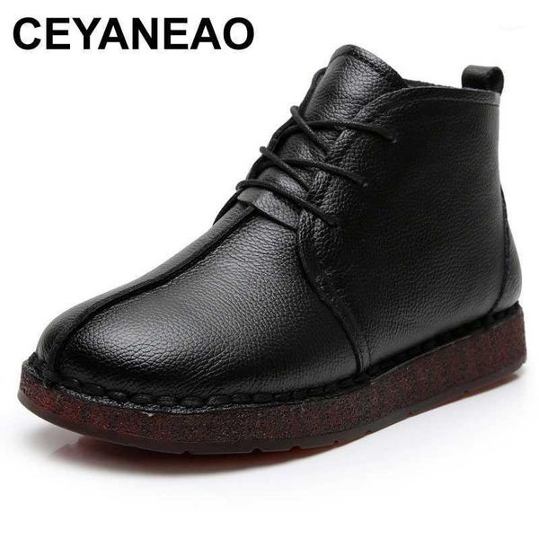 ceyaneao women snow boots vintage genuine leather fur winter warm ankle boots for women flat mother shoes1, Black
ceyaneao women snow boots vintage genuine leather fur winter warm ankle boots for women flat mother shoes1, Black