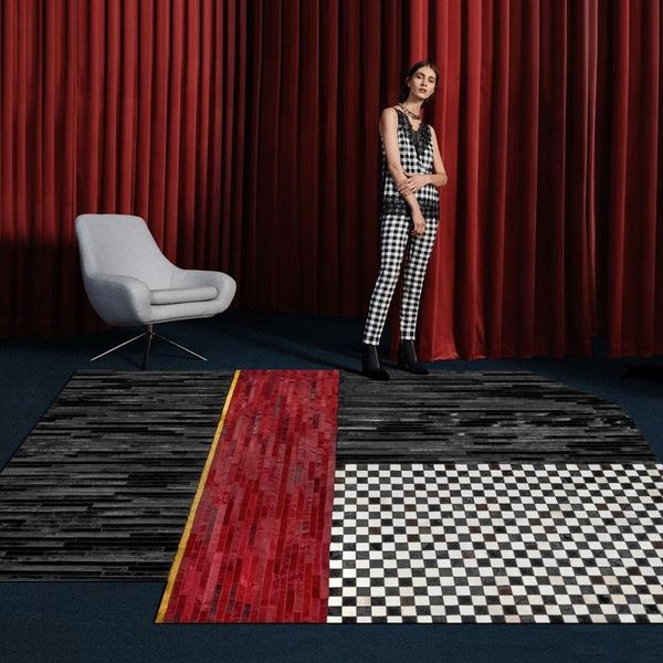 carpets nordic style genuine cowhide skin fur patchwork rug, real cow leather carpet for living room decoration villa area rug
carpets nordic style genuine cowhide skin fur patchwork rug, real cow leather carpet for living room decoration villa area rug