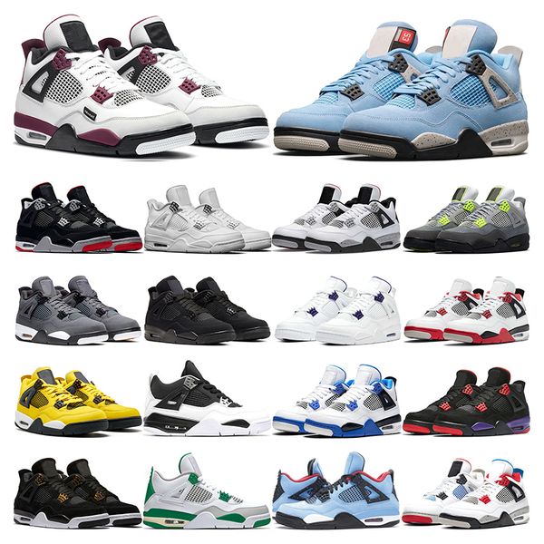 new mens basketball shoes 4s jumpman 4 university blue pine green fired red white cement black cat men trainer sport sneakers outdoor 
new mens basketball shoes 4s jumpman 4 university blue pine green fired red white cement black cat men trainer sport sneakers outdoor