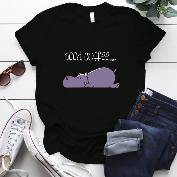 need coffee print hippopotamus graphic tee shirt plus size short sleeve funny tshirts women cothes 2020 kawaii shirt femme, White
need coffee print hippopotamus graphic tee shirt plus size short sleeve funny tshirts women cothes 2020 kawaii shirt femme, White