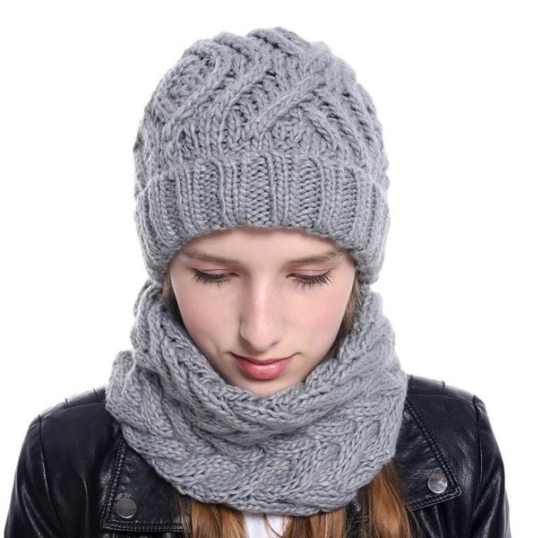 winter knit pom beanie hat scarf set women cute soft warm infinity loop scarves 8 colors, Blue;gray
winter knit pom beanie hat scarf set women cute soft warm infinity loop scarves 8 colors, Blue;gray