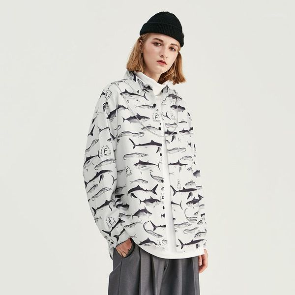 men's casual shirts brand hawaiian shirt mens long sleeve hip hop street wear men 2021 male man loose clothing h0441, White;black
men's casual shirts brand hawaiian shirt mens long sleeve hip hop street wear men 2021 male man loose clothing h0441, White;black