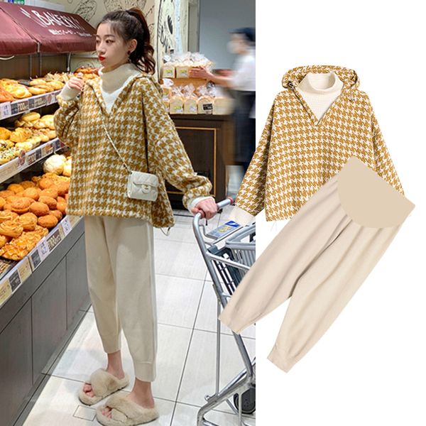 pregnant wear suit fashion outerwear women's autumn and winter foreign style sports net red guards, White
pregnant wear suit fashion outerwear women's autumn and winter foreign style sports net red guards, White