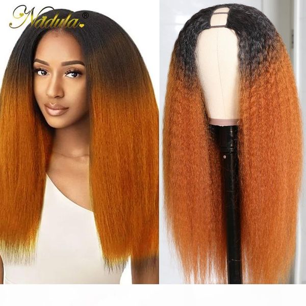 kinky straight u part wig human hair t1b 30 u part wig for black women 150% density nadula hair ombre glueless lace wigs, Black;brown
kinky straight u part wig human hair t1b 30 u part wig for black women 150% density nadula hair ombre glueless lace wigs, Black;brown
