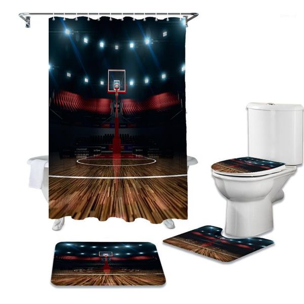 basketball court game shower curtains bathroom curtain bath sets toilet cover mat non-slip washroom rug set1
basketball court game shower curtains bathroom curtain bath sets toilet cover mat non-slip washroom rug set1
