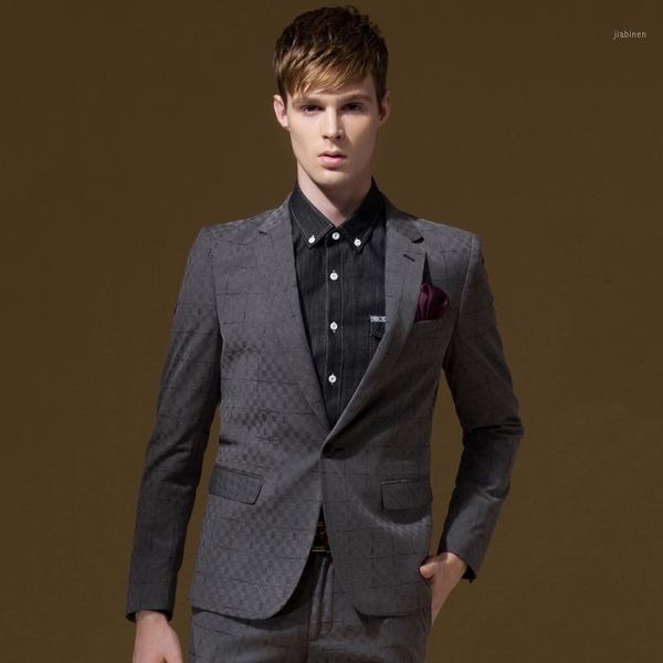 men formal suits blazers gray plaid autumn winter warm business wedding groom single button young man slim full sleeve jackets1, White;black
men formal suits blazers gray plaid autumn winter warm business wedding groom single button young man slim full sleeve jackets1, White;black