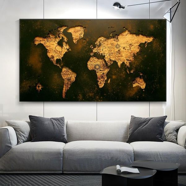 paintings abstract golden posters print on canvas large retro map hanging pictures for living room decor no frame
paintings abstract golden posters print on canvas large retro map hanging pictures for living room decor no frame