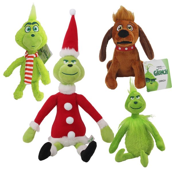 100% Cotton 11.8" 30cm How The Grinch Stole Christmas Plush Toy Animals For Child Holiday Gifts Wholesale