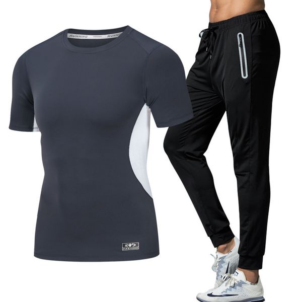 training sports running suit exercise men's quick dry fitness two or three sets, Gray
training sports running suit exercise men's quick dry fitness two or three sets, Gray