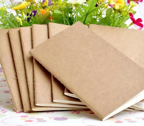 Book Blank Notepad A5 Cowhide Vintage Kraft Paper Easy To Carry Small Notebook Graffiti Sketch Creative Simple Stationery
