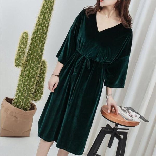 casual dresses 2021 spring women fashion deep v-neck three quarter sleeve velvet dress,brand velour elegant dress plus size, Black;gray
casual dresses 2021 spring women fashion deep v-neck three quarter sleeve velvet dress,brand velour elegant dress plus size, Black;gray