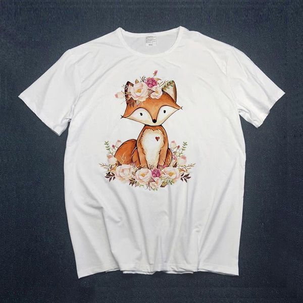 new summer women t shirt short sleeve floral fox print cartoon fashion girls tshirts aesthetics female t-shirts t-shirt, White
new summer women t shirt short sleeve floral fox print cartoon fashion girls tshirts aesthetics female t-shirts t-shirt, White