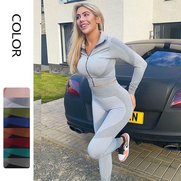 running sets two-piece seamless yoga suit sports long-sleeved high-waist hip-lift fitness pants1, Black;blue
running sets two-piece seamless yoga suit sports long-sleeved high-waist hip-lift fitness pants1, Black;blue